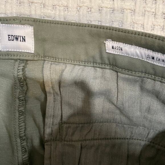 Edwin Fern Mason Slim Chino  Mid Rise Cotton Blend Pants Size 32 - Picture 8 of 12